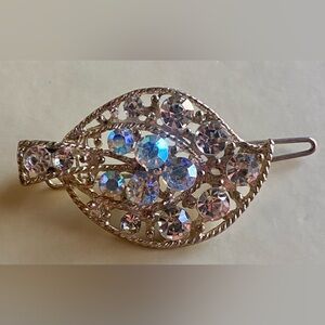 Elegant Silver Crystal Brooch